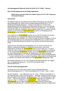 Verwaltungsgericht Bayreuth Urteil 20.3.2014, B 2 K 13.809 – Coburg I