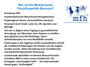 Wer ist die Medizinische Flüchtlingshilfe Bochum?
