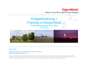Erdgasförderung / Fracking in Deutschland
