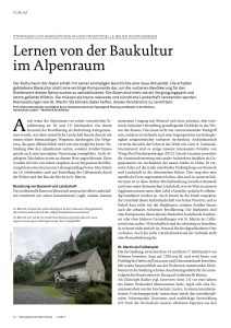 Lernen von der Baukultur im Alpenraum