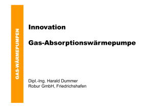 Innovation o at o Gas Absorptionswärmepumpe Gas