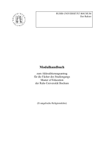 Modulhandbuch - Evangelisch-Theologische Fakultät