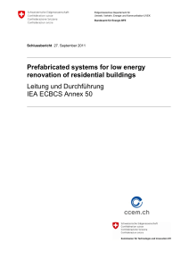 Prefabricated systems for low energy renovation of residential