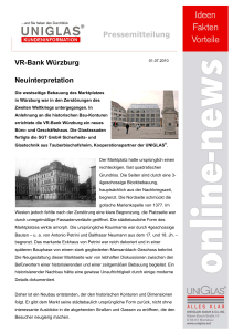 Pressemitteilung VR-Bank Würzburg Neuinterpretation
