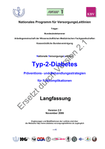 NVL Typ-2-Diabetes - Fußkomplikationen