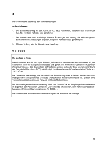 1. Der Baurechtsvertrag mit der Auto Küry AG, 8803 Rüschliko
