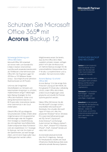 Acronis Backup für​ Office 365 Email