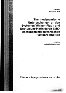 Thermodynamische Untersuchungen an den Systemen yttrium
