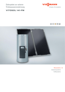Solarpaket zur solaren Trinkwassererwärmung VITOSOL 141-FM