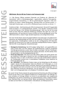 OBS-Studie: Wie die AfD den Protest in die Parlamente trägt!