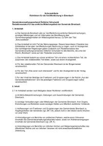 Schurwaldbote Richtlinien für die Veröffentlichung in Birenbach
