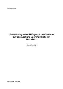 „Entwicklung eines RFID gestützten Systems zur Überwachung von