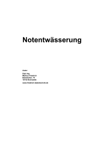 Notentwässerung - Friedrich Datentechnik