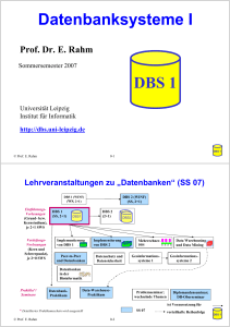 Datenbanksysteme I DBS 1 - Abteilung Datenbanken Leipzig