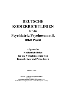 DEUTSCHE KODIERRICHTLINIEN Psychiatrie/Psychosomatik
