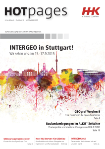 INTERGEO in Stuttgart! - HHK Datentechnik GmbH