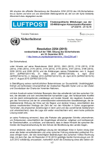 Resolution 2254 (2015) - Luftpost Kaiserslautern