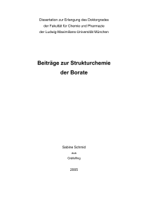 Beiträge zur Strukturchemie der Borate