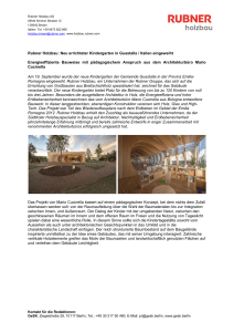 Rubner Holzbau: Neu errichteter Kindergarten in Guastalla