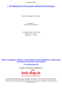 1. ÄP Medizinische Psychologie, Medizinische Soziologie - Beck-Shop