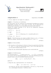 Algorithmische Mathematik I Aufgabenblatt 3.