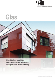 Oberflächen aus Glas Zeitlos moderner Werkstoff Designstarke