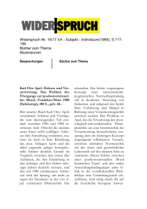 Widerspruch Nr. 16/17 Ich - Subjekt - Individuum(1989), S.117