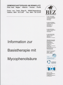 Information zur Basistherapie mit Mycophenolsäure