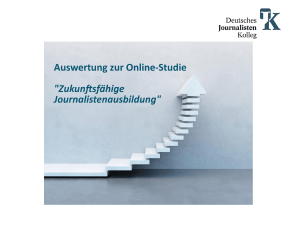 Auswertung - Deutsches Journalistenkolleg