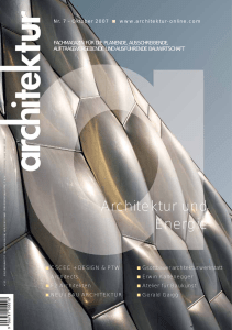 architektur - Heft 7 - Oktober 2007 - architektur