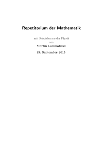 Repetitorium der Mathematik