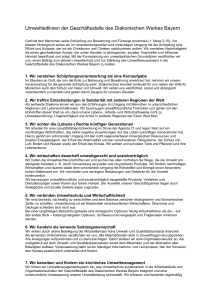 Umweltleitlinien der Geschäftsstelle des Diakonischen Werkes Bayern