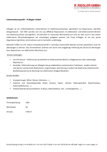 Unternehmensprofil – R.Riegler GmbH