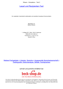 Lesart und Rezipienten-Text - Preamble - Beck-Shop