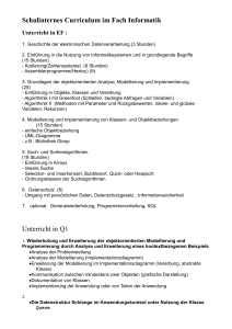 Schulinternes Curriculum im Fach Informatik Unterricht in Q1
