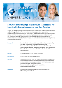 Software-Entwicklungs-Ingenieur/In - Stresstests - Universal