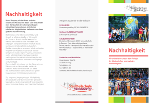 Nachhaltigkeit - Stadtteilschule Walddörfer