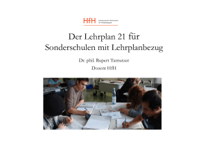 LP21 für Sonderschulen mit Lehrplananlehnung