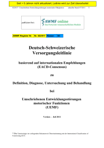 Deutsch-Schweizerische Versorgungsleitlinie
