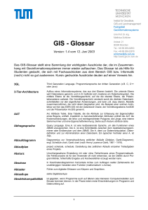 GIS - Glossar - Homepage von index.php
