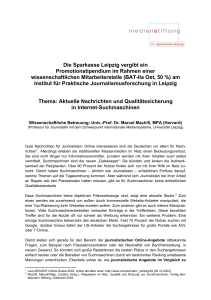 Die Sparkasse Leipzig vergibt ein Promotionstipendium im Rahmen