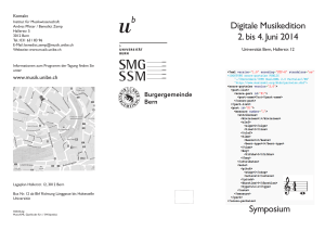 Symposium Digitale Musikedition 2. bis 4. Juni 2014