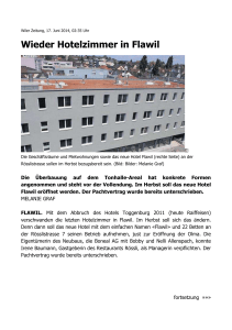 Wiler Zeitung 17.06.2014 - Restaurant Rössli Flawil