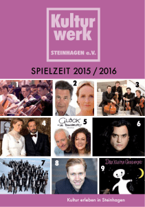 spielzeit 2015 / 2016 - Kulturwerk Steinhagen