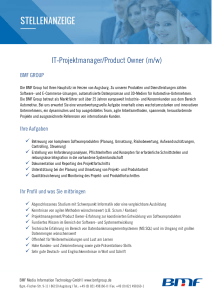 IT-Projektmanager/Product Owner (m/w)