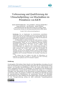 Verbesserung und Qualifizierung der Ultraschallprüfung