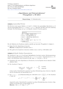 Algorithmen und Datenstrukturen“ ¨Ubungsblatt 1, SS