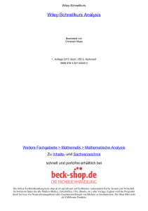 Wiley-Schnellkurs Analysis - ReadingSample - Beck-Shop