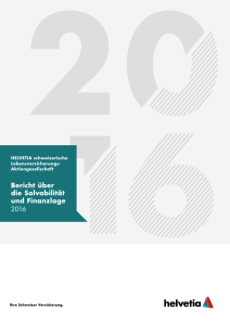 Bericht über die Solvabilität und Finanzlage 2016