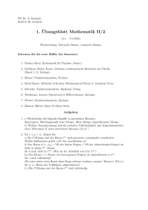 1. ¨Ubungsblatt Mathematik II/2